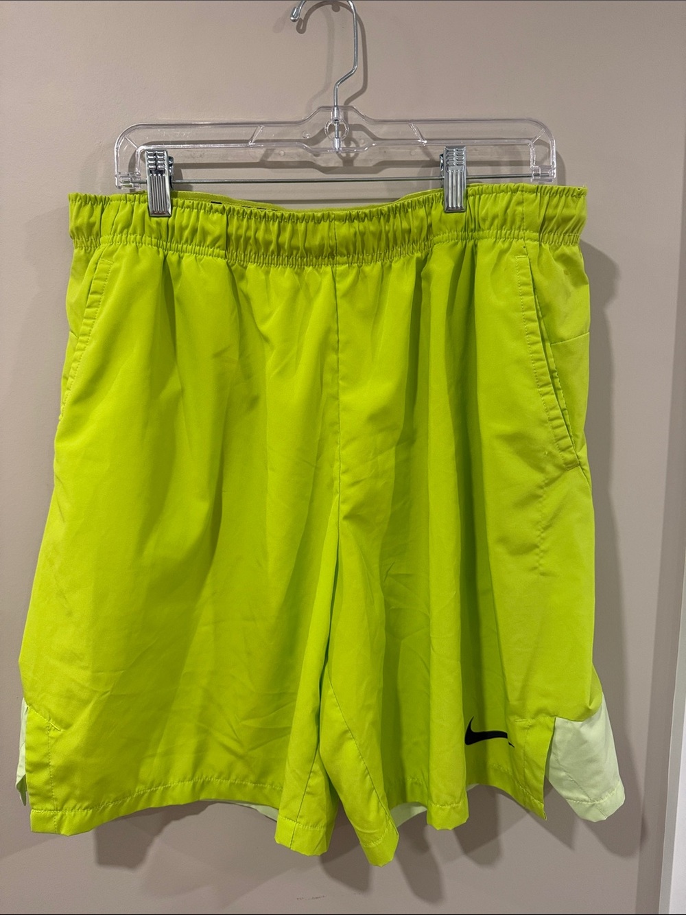 Nike Men’s Neon Lime Athletic Shorts